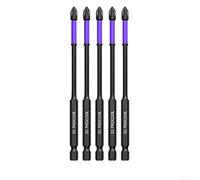 ComfyHarbor PH2 Cross Screwdriver Bits, For Impact Drill Electric Screwdriver Hand Tools, Non-slip Alloy Steel 62HRC Hardness Magnetic Batch Head 25-150mm(5pcs 150mm)