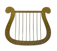 ComfyHarbor Plastic Angel Harp Costume Accessory, Gold Model Harp Prop 10.83 X 9.06 In For Halloween Party Dress Up, Theater Performances, Photo Shoot, Angel Theme Events