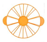 ComfyHarbor Plastic Dough Scraper, Flexible Semicircle Baking Tool, For Cake Pastry Butter Cream Spatula, Ergonomic Handle, For Kitchen Fondant Icing Smoothing(orange)