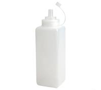 ComfyHarbor Plastic Squeeze Bottle, For Kitchen Sauce Dispenser, Large For Caliber PE Condiment Container For Salad Dressing, Tomato Ketchup, Pulp, Transparent 800/1000ML(1000ML)
