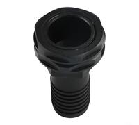 ComfyHarbor Plastic Water Butt Overflow Connector With Washer And Lock Nut, 3/4 Inch BSPM Thread To 1 Inch Barb Fitting For Garden Rain Or Water Storage Tank Pipe Installation(38mm)