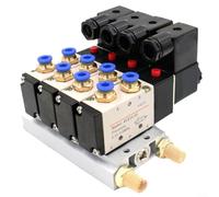 ComfyHarbor Pneumatic Solenoid Valve - 4V210-08 24 V DC With Base, Quick Connector Muffler, For Industrial Control Systems, 0.15-0.8Mpa Working Pressure