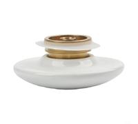 ComfyHarbor Porcelain Brass Basin Drain Cover with Push Button Click-Clack Mechanism for Bathroom Sink or Bathtub, 66mm Diameter Fit, Black/White Waste Cap for Efficient(White)