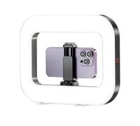 ComfyHarbor Portable Ring Light with 6600mAh Rechargeable Battery Adjustable Bicolor LED Fill Light Photography-Lighting for Smartphone Video