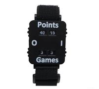 ComfyHarbor Portable Tennis-Score Keeper With Adjustable Resin Strap And Large Display For Recording Points Games Sets, Comfortable Fit For Men And Women(Black)