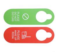ComfyHarbor PVC Hanging Door Sign Double-Sided Green and Red Do Not Disturb and Cleaning Labels for Hotel Bar Cafe Club Room or Wall Decoration, 25 x 8 cm