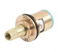 ComfyHarbor Quarter Turn Ceramic Disc Valve For BSP Faucets, 1/2 Inch 20 Teeth Ceramic Tap Cartridge Disc Brass Water Tap Valve