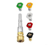ComfyHarbor Quick Coupling Adapter, For Nilfisk Pressure Washer, with 5 Stainless Steel Nozzles (0°/15°/25°/40°/60°) Compatibles with Neptune KEW Alto For WAP for Pipes Drain Cleaning