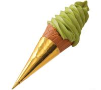 ComfyHarbor Realistic Fake Ice Cream Cone Display Prop, Lifelike PVC Simulation Model for Decoration, Photography Accessory and Visual Merchandising, 22x6cm ()(Green)