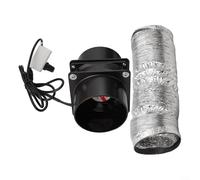 ComfyHarbor Regulating Duct Exhaust Fan With Quiet Operation, Energy Efficient USB 5V Ventilator For Kitchen, Air Quality Improvement, 100 CM Or 300 CM Vent Pipe(With 300cm pipe)