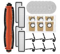 ComfyHarbor Replacement Part Kits. for For Xiaomi Robot Vacuum 5/OV31GL, Include Tricut Main Brush, Side Brush, Filters, Mop Cloths and 3.3L Dust Bags, High-Efficiency(B)