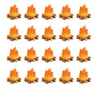 ComfyHarbor Resin for mini Bonfire Ornaments Set, with Realistic Flame Effect, for Fairy Gardens, Dollhouses, Decorative Plant Displays, Yard Statues and Lawn Decor, Outdoor Craft Accessories,