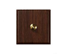 ComfyHarbor Retro Walnut Toggle Light Switch Panel, 86 Type 1/2 Way Rocker, Flame-Retardant PC Construction For Safe And Reliable Control Of Indoor Lighting In Living Rooms, Bedrooms(1 Gang)