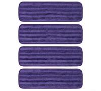 ComfyHarbor Reusable Microfiber Mop Pads for PowerMop, Washable Refills for 13-15 Inch Mops with Backing, Thickened Cleaning Cloths for Hardwood for TILE Vinyl Stone(Purple)