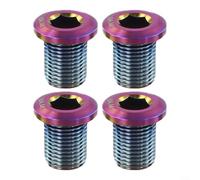 ComfyHarbor Road For Bike Chainring Bolts M8 x 10mm Alloy Chainwheel Screws Compatible with for ULTEGRA UT6800 R8000 for DURA-ACE DA9000 R9100, 4-Pack(Multicolour)