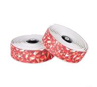 ComfyHarbor Robust Road Bike Handlebar Tape AntiShock Design with Bar End Tapes for All Riders (White Red)