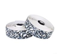 ComfyHarbor Robust Road Bike Handlebar Tape AntiShock Design with Bar End Tapes for All Riders (White Gray)
