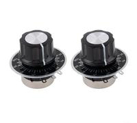 ComfyHarbor Rotary Potentiometer Carbon Film Variable Resistor Single Turn With Knob 6MM Shaft, Adjustable Resistance 100 Ohm To 5K Ohm Three Terminal For Motor Speed Control(2k ohm)