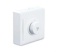 ComfyHarbor Rotary Stepless Fan Controller, 300W High Power Ceiling Fan Control Switch, For Home Office Garage, 5- Adjustment Knob, Flame-Retardant Plastic, 86X86mm Wall Mount Panel