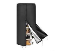 ComfyHarbor Rotating Shoe Rack Tower Cover, Waterproof 600D Oxford Dust-Proof Shield, For Walk In Closet Organizers And Storage, 360-Degree Zipper For Access, 63X160cm