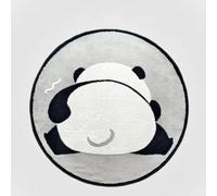 ComfyHarbor Round Bedside Rug For Bedroom, Cartoon Panda Nursery Decor Carpet, Soft Floor Mat For Under Rocking Chair, Plush Circular Area Rug, Bedroom For Accent Decor(140 * 140cm)