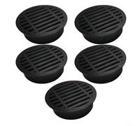 ComfyHarbor Round Flat PVC Drain Cover 3 in 4 in Heavy Duty Sewer Grate for Efficient Filtration and Smooth Drainage Flow in Residential or Industrial Use, Fits Standard