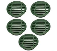 ComfyHarbor Round Flat PVC Drain Cover 3 in 4 in Heavy Duty Sewer Grate for Efficient Filtration and Smooth Drainage Flow in Residential or Industrial Use, Fits Standard