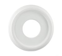 ComfyHarbor Round PU Decorative Ceiling Medallion for Ceiling Fan Light Fixtures and Chandeliers, White 25cm Outer Diameter with 10cm Inner Diameter,