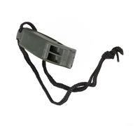 ComfyHarbor Scuba Diving Safety Whistle Dual Frequency High Decibel Signal Device,for Underwater SOS,with Lanyard and Swivel Buckle, Black(green)