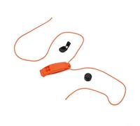 ComfyHarbor Scuba Diving Safety Whistle Dual Frequency High Decibel Signal Device,for Underwater SOS,with Lanyard and Swivel Buckle, Black(orange)