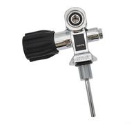 ComfyHarbor Scuba Diving Tank Valve Cylinder Bottle Valve, 250 BAR 181.5 mm Brass Chrome Plated, Dual-Purpose Interface, With Built-in Explosion-Proof Valve