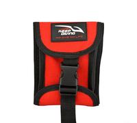 ComfyHarbor Scuba Diving Weight Belt Pocket 3KG 6.6LBS Nylon Weight Bag Holder,with Quick Release Buckle Adjustable Strap,for Tank Bands Waist Belt Up to 2, Inch Black(Red)