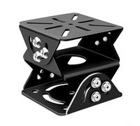 ComfyHarbor Security Camera Joint Mount, 3-Axis Adjustable Steel Bracket Base, Weather Resistant Outdoor Holder For Surveillance Cameras, LED Lights, Solar Panels, Black