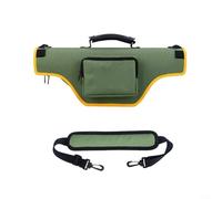 ComfyHarbor Short Fishing Rod Bag 48.5cm Hard Shell Case No Disassembly Reel Attached Waterproof Oxford Tackle Storage for Travel Anglers Green Gear