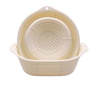 ComfyHarbor Silicone Bread Proofing Basket, High Temperature Resistant Banneton For Oven Baking And Sourdough Dough Fermentation, Clean And Space Saving Design For Bakers(Round Blue)