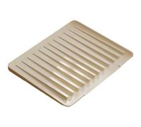 ComfyHarbor Silicone Drain Mat, For Kitchen Countertop, Non-Slip Heat Resistant Drying Rack, With High Slope Design And Wide Channels, 40X30cm(White)