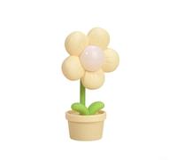 ComfyHarbor Small Flower LED Night Light, Eye Protection Desk Lamp,With Soft Glow, Minimalist Silicone Decor,For Bedroom Office, Battery Operated Manual Switch, Cute,For Kids Women(yellow)