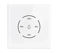 ComfyHarbor Smart Boiler Control Switch 40A WiFi And Blue-tooth Water Heater Touch Panel Compatible For Tuya App, Remote Control, Countdown Function, Voice Activation, Child Lock Safety(White)
