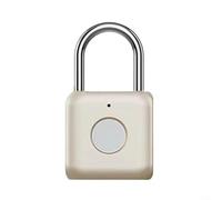 ComfyHarbor Smart Electronic Lock, With Fingerprint Recognition System, Metal Security Padlock Waterproof Design, For Outdoor Indoor Storage Protection(Gold)