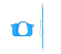 ComfyHarbor Soft Silicone Protective Case For Seckton X2 Camera, Shockproof Cover With Lanyard, Lightweight Slim Fit Skin, For ACCESS To Buttons And Ports, Pink(Blue)