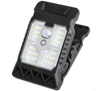 ComfyHarbor Solar Clip-On Lantern, Motion Sensor Outdoor Light, IP65 Waterproof Garden Pathway Lamp, 3 Modes Hanging Wall Mount for Camping Patio Yard Security, Black(LED)
