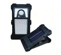 ComfyHarbor Solar Clip-On Lantern, Motion Sensor Outdoor Light, IP65 Waterproof Garden Pathway Lamp, 3 Modes Hanging Wall Mount for Camping Patio Yard Security, Black(YD-18A)