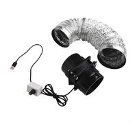 ComfyHarbor Speed Regulating Duct Exhaust Fan With Quiet Operation, Energy Efficient USB 5V Ventilator For Kitchen, Air Quality Improvement, 100 CM Or 300 CM Vent Pipe(With 100cm pipe)