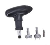 ComfyHarbor Spike Wrench Tool,with 2-Prong Cleat Ripper, Stainless Steel & Plastic Handle,for Removing Metal Spikes and Plastic Cleats, Compact Storage Design,for Shoes, Black
