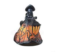 ComfyHarbor Stained Gothic Witch Hat Halloween Lamp, LED Decorative Indoor Light for Spooky Party Atmosphere, Unique Standing Night Light for Home Decor, Black(Witch light L)