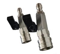ComfyHarbor Stainless Steel 1/4 NPT Ball Valve Kit for Washers(2pcs) | stainless, resistant, silver finish, 9.5x6x3cm size, fits standard sprayers