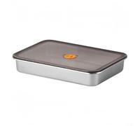 ComfyHarbor Stainless Steel Food Storage Container With Lid, Large Capacity Refrigerator Organiser For Meat, Bacons And Snacks, 2400ML To 7200ML Sizes, Silver(30x21x5cm)