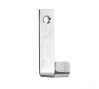 ComfyHarbor Stainless Steel J Hook, Heavy Duty Wall Or Door Mount Towel And Coat Hanger, Space Saving U Shaped Single Holder For Bathroom Bedroom Kitchen, Silver Finish, 13.2 X 5.1 X 1Cm