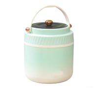 ComfyHarbor Stainless Steel Lunch Jar 40oz Double Chamber Vacuum Flask Leakproof Hot Meal Keeper with Cutlery(Green)