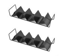 ComfyHarbor Stainless Steel Mexican Pancake Rack Taco Serving Tray, Portable Taco Holder Stand For Kitchen Dining Easy To Clean Upright Support For Burritos Tortillas Hot Dogs(2 pcs)